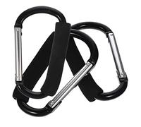 BESPORTBLE 3pcs Multi-Function Stroller Hooks Large Aluminium Alloy Carabiner Clips with Strong Bearing Capacity Portable Hanging Hangers for Baby Strollers and Dog Leashes