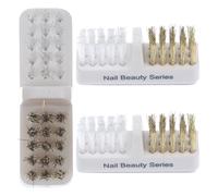 BESPORTBLE 3pcs Nail Cleaning Brushes Set with Copper Wire Bristles for Dust Removal and Precision Cleaning, Sturdy Small Brushes for Nail Drill Bits and Salon Use
