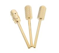 BESPORTBLE 3pcs Nail Drill Bits Set with Smooth round Heads, Fine to Extra Coarse G12 Carbide Manicure and Pedicure File Bits for Gel Removal and Nail Shaping Tools
