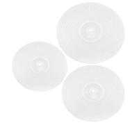 BESPORTBLE 3pcs Pack Silent Cymbals Jazz Mute Cymbal Crash Cymbals Drums Drum Pad Fitting Splash Cymbal Low Volume Cymbals Kit Instrument Professional Hardware Silver Alloy