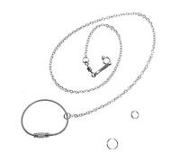 BESPORTBLE 3pcs Parrot Foot Chain Leash Stainless Steel Bird Rope for Pet Bird Training Easy to Wear and Remove for Outdoor Activities and Safety
