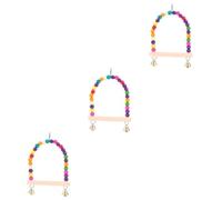 BESPORTBLE 3pcs Parrot Swing Stand Cage Playset Grind Stick Bird Toys for Budgies Parrots
