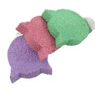 BESPORTBLE 3Pcs Parrot Training Stand Bird Perch Set with Cartoon Platform, Sturdy Chewing for Parakeets and Conures, Cage Perches for Beak Shaping and Climbing in Pink, Green, and Purple