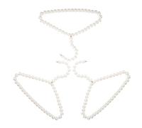 BESPORTBLE 3pcs Pearl White Pet Clothes Hangers Elegant Faux Pearl Beaded Pet Grooming Accessories for Dogs and Cats for Dresses Jackets and Woollens