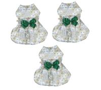 BESPORTBLE 3pcs Pet Cat Dog Birthday Outfit Small Dog Skirt Lightweight Apparel Bow Detail Play Comfort
