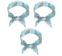 BESPORTBLE 3pcs Pet Collar Dog Bows Girl Dog Collar Girl Summer Cat Bandana Dog Collar for Puppies Puppy Instant Dogs Summer Scarf Neck Cooling Wraps Cooling Collar for Dogs Blue Polyester