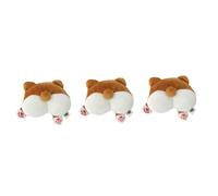 BESPORTBLE 3pcs Pet Corgi Squeaky Toy Funny Artificial Dog Plaything with Sound for Interactive Fun Safe and Cute