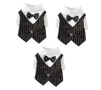 BESPORTBLE 3pcs Pet Costumes Dog Dress Elegant Wedding Outfit Dress Clothes for Dogs Party Wear Cat Suit