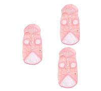 BESPORTBLE 3pcs Pet Cotton Hoodie Vest for Dogs and Cats Warm and Soft Cotton Coat for Outdoor Activities and Special Occasions
