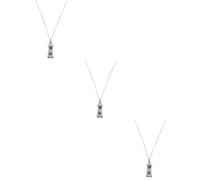 BESPORTBLE 3pcs Pet Cremation Urn Necklace for Ashes Stainless Steel Keepsake Pendant Memorial Jewelry for Dogs Dog Paw Print Urn Pendant Special Way to Remember Loved