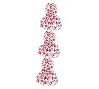 BESPORTBLE 3pcs Pet Dog Dress Beautiful Flower Print Elegant Sleeveless Puppy Skirt for Everyday Wear and Special Occasions Comfortable and Stylish Pet Clothes White