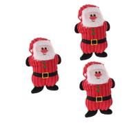 BESPORTBLE 3pcs Pet Educational Playing Toys Soft Pet Chew Toys Santa Claus Squeaky