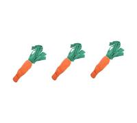 BESPORTBLE 3pcs Pet Interactive Toy Dog Toys Indestructible Soft Fun Carrot for Cleaning Teeth Mental Stimulation