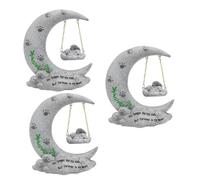 BESPORTBLE 3pcs Pet Memorial Markers Dog Memorial Stone Outdoor Resin Angel Puppy Ornament