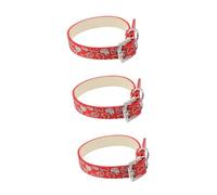 BESPORTBLE 3pcs Pet Pulling Strap Puppies Collars Dog Wedding Collar Heart Collar Dog Collars for Large Dogs Collars for Large Breed Dogs Dog Collars for Puppies Puppy Dog Traction Strap Red