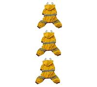 BESPORTBLE 3pcs Pet Rain Jacket for Small Dogs Waterproof Raincoat Open Tail Design