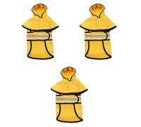 BESPORTBLE 3pcs Pet Reflective Raincoat for Small Dogs Waterproof and Elastic Hat for Outdoor Walking Running and Traveling (l)