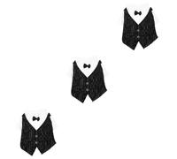 BESPORTBLE 3pcs Pet Suit Puppy Outfits Santa Costume Dog Suit Large Costumes for Dogs Dress for Wedding Guest Women Dog Costume for Large Dogs Traje De Para Niñ Costume Polyester Black