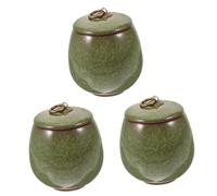 BESPORTBLE 3pcs Pet Urn for Dog Ashes Small Ceramic Handmade Craft Pet Memorial Present