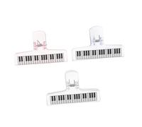BESPORTBLE 3pcs Piano Music Folder Acrylic Sheet Music Clips Lightweight Holder Clip for Home School and Concert Use