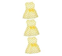 BESPORTBLE 3pcs Pineapple Pet Dress Summer Dog Skirt Hawaii Party Dog Clothes Dog Cosplay Costume Hawaiian Skirts Hawaii Pet Dress Pet Princess Dresses Hawaii Outfits Dog Costume Polyester