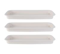 BESPORTBLE 3pcs Plastic Flower Pot Trays, Multi-purpose Drip Trays for Potted Plants Flowerpot Base Garden Supplies for Use, 35.5x14x3 cm