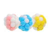 BESPORTBLE 3pcs Plush Cat Chewing Toy Bell Soft and Elastic Cat Diversion Toy for Indoor for Stress Relief and Playtime Fun Kitten Box