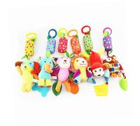 BESPORTBLE 3pcs Plush Toys Rotating Bells Cartoon Lion Dog Owl Shapes Develop Tactile Senses and Hand Eye Coordination Infant Bed for Stroller and Crib