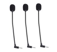 BESPORTBLE 3pcs Portable Microphone Set for Computers and Phones Straight Cutting Design 2 Mono Channels 3-pole Stereo 4-pole Pin for Home Office and Podcasting