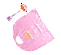 BESPORTBLE 3pcs Princess Dress Up for Glow the Dark Wand Soft Cape Mask for Halloween Cosplay Birthday Parties Lightweight Breathable Easy to Clean