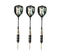 BESPORTBLE 3pcs Professional Aluminum Dart Shafts Tiger Pattern Flights Pin-Type Darts for Recreation and Practice