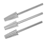 BESPORTBLE 3pcs Professional E File Nail Drill Bits for Women with Tungsten Steel Cone-shaped Heads for Polishing and Grinding Nails Suitable for Personal Manicure