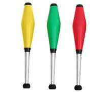 BESPORTBLE 3pcs Professional Juggling Clubs Sticks for Outdoor Circus Lightweight Wear Resistant Material Easy Grip for Hand Eye Coordination Training Random Color