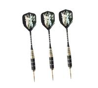 BESPORTBLE 3Pcs Professional Pin Type with Tiger Pattern Flights for Durable Aluminum Rods for Indoor and Outdoor Recreation
