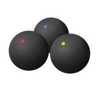 BESPORTBLE 3pcs Professional Rubber Racquetballs with Single Yellow Blue for Squash Training High Bounce for Indoor and Outdoor Sports Skill Development and Precision Practice