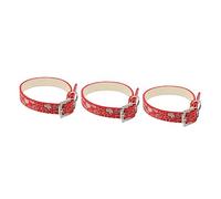 BESPORTBLE 3pcs Pu Dog Collar Glitter Hearts Pet Supplies Dog Traction Strap Pet Pulling Rope Size s