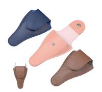 BESPORTBLE 3pcs Pu Nail Scissor Pouch Bag for Cuticle Scissors and Grooming Shears, Lightweight and Space Saving Manicure Scissor Holder Unique Style for Professional Nail Care Color