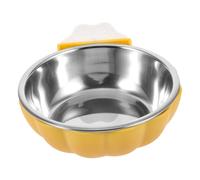 BESPORTBLE 3pcs Pumpkin-shaped Detachable Dog Bowl Stainless Steel Pet Food Water Feeder for Cage Lightweight for Cats and Dogs Easy to Clean and Practical Design