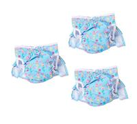 BESPORTBLE 3pcs Puppy Diapers Dachshund Diapers Pet Diapers Puppy Pad Holder Decorative Puppy Reusable Dog Diapers Female Dog Diapers Male Small Diapers Absorbent Cotton Blue