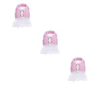 BESPORTBLE 3pcs Puppy Dog Skirt Mesh Fabric Dog Dress Chest Harness Easy Wear Size s