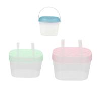 BESPORTBLE 3pcs Quality Material Plastic Pet Carry Case Handles for Mice and Fish Portable Feeding Boxes