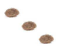 BESPORTBLE 3pcs Rattan Bird Nest Prop Decorative Artificial Nest Ornament for Diy Projects Photo Props and Home Decor for Weddings Easter and Garden Decorations