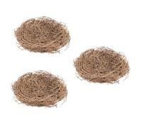BESPORTBLE 3pcs Rattan Bird Nest Prop for Decoration Artificial Nest Ornament for Home and Garden for Spring Easter and Photo Props Unique Design