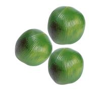 BESPORTBLE 3pcs Realistic Faux Coconuts for Hawaiian Luau Decorations Tropical Party Props for Beach Pool Events Versatile Food Display Photography Enhancements