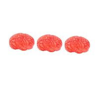 BESPORTBLE 3pcs Realistic Life Halloween Prop Human Brain Scary Fake Organ for Horror Haunted House Decor Prank Cosplay Party Accessories Squeezable Gory Trick