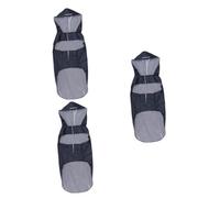 BESPORTBLE 3pcs Reflective Hooded Pet Raincoat for Big Dogs Dog Poncho Secure Design for Rainy Days Protect Your Puppy from Wet Weather Black