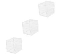BESPORTBLE 3pcs Reptile Feeding Box Reptile Display Container for Pets Ventilated Terrarium for Geckos Snakes and Frogs
