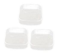 BESPORTBLE 3pcs Reptile Pet Bowl Glass Feeder Bowl Tortoise Lizard Gecko Food Small Animal Feeder