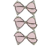 BESPORTBLE 3pcs Rhinestone Hair Clip Bow Accessory for Women Durable Hair Applique and Boot Decorations Sparkling Shoe Charm for Weddings and Special Occasions