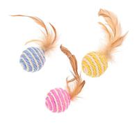 BESPORTBLE 3pcs Rolling Catnip Ball Toys Pet Cat Balls for Tabby Cat Stimulating Toys Furniture Protector Random Color